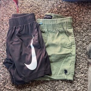 U.S. Polo Assn. Kids' Black and Green Shorts